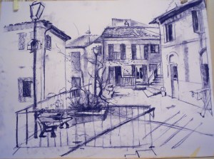 drawing of Largo del Fosse