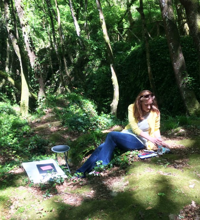 Italian day painter at Serramonacesca 2